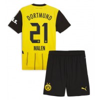 Camiseta Borussia Dortmund Donyell Malen #21 Primera Equipación Replica 2024-25 para niños mangas cortas (+ Pantalones cortos)